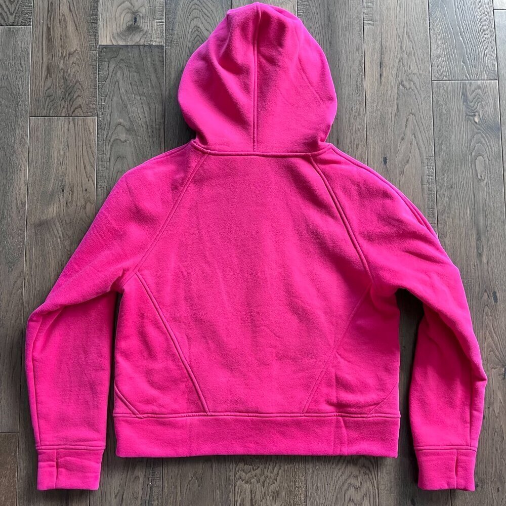 Anrabess Scuba 1/2 Zip Hoodie Hot Pink Sweatshirt Size S Athleisure Pullover - Picture 3 of 5